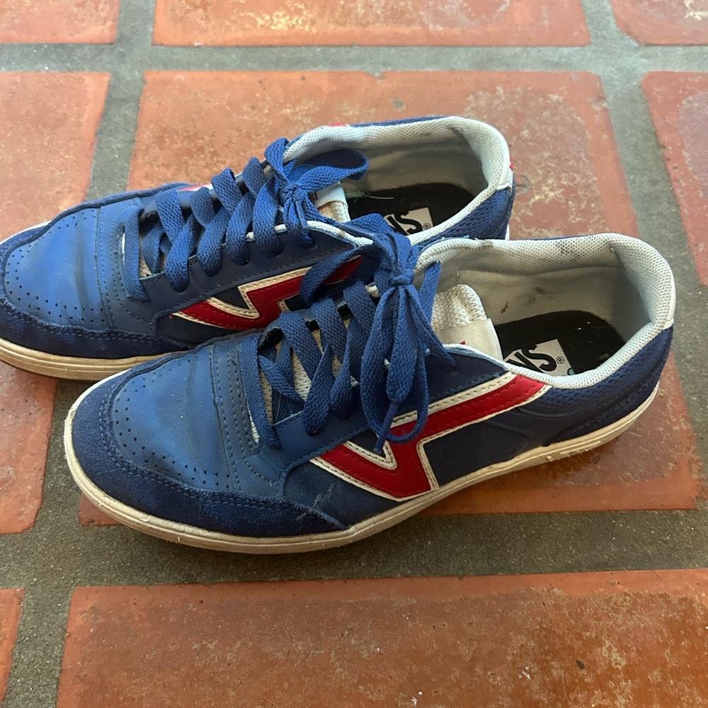 Women’s Vans Shoes – Blue and Red, Size 8.5